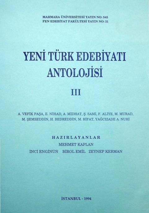 Yeni Türk Edebiyatı Antolojisi III